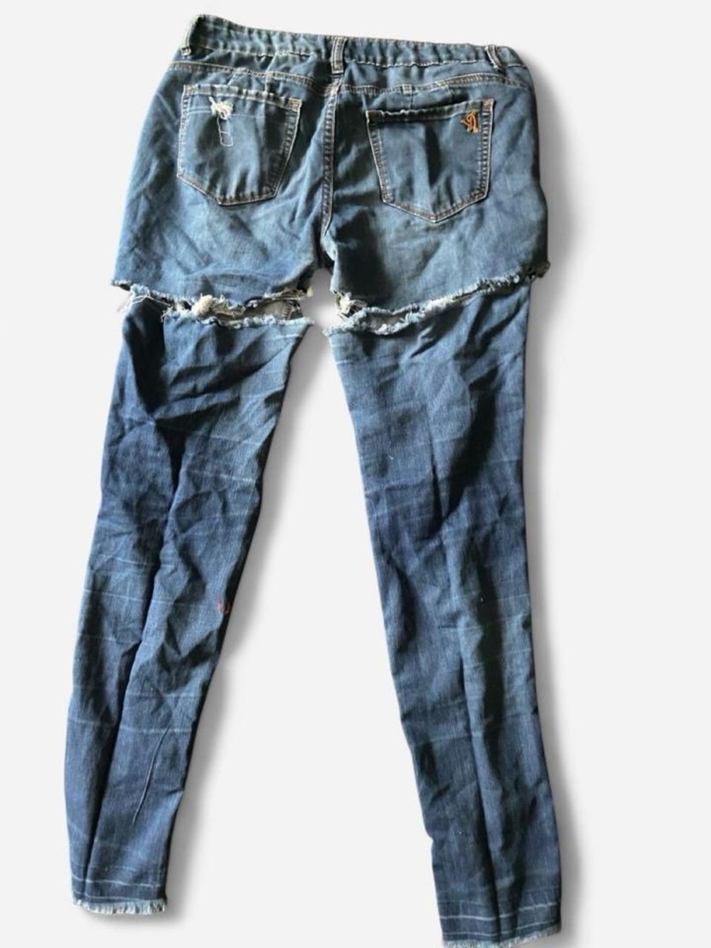 VIP Blue Ripped Skinny Jeans - Picture 5 of 7